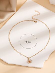 Vòng cổ quyến rũ hoa - Vàng - Xem 3