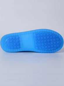 1pair Solid Waterproof Rain Boots Cover - Blue - View 4
