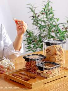 1入組透明食物儲藏盒 - 彩色 - 查看 4
