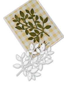 1pc Leaf Design Cutting Die - Silver - View 3