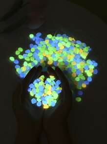 100 cái Phát Sáng Trong Trang Trí Sân Vườn Thiết Kế Đá Bóng Tối - Nhiều màu - Xem 1