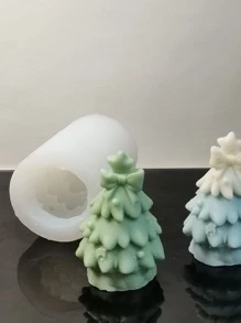 1pc Christmas Tree Shaped DIY Silicone Mold - White - View 2