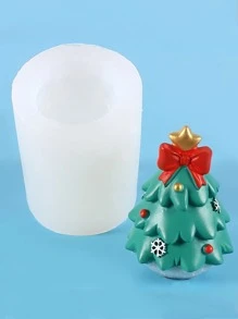1pc Christmas Tree Shaped DIY Silicone Mold - White - View 4