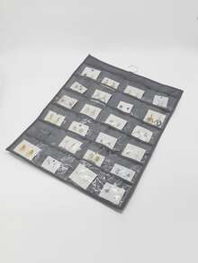 1pc Double-side Hanging Jewelry Storage Bag - Grey - View 3