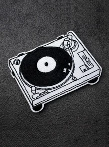 1入組留聲機形狀DIY熨燙貼片