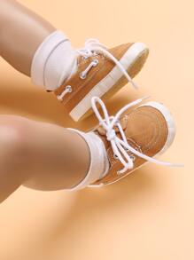 1pair Infant Boys' Soft Sole Walking Shoes For 0-1 Year Old Toddler - Apricot - View 3