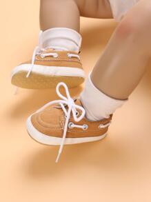 1pair Infant Boys' Soft Sole Walking Shoes For 0-1 Year Old Toddler - Apricot - View 5