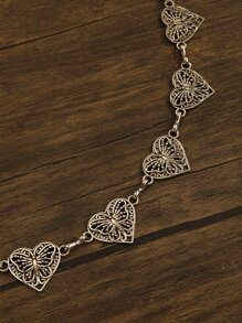 Dây đai trang trí hình trái tim & bướm - Bạc - Xem 3