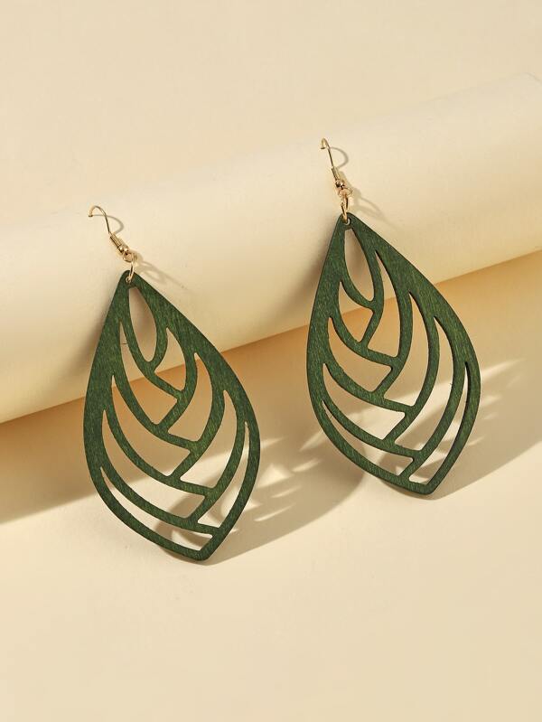 Hollow Out Water Drop Earrings