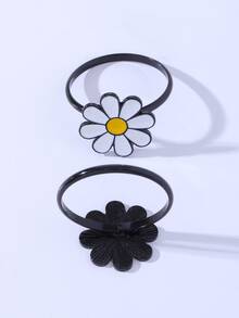 6 piezas Anillo de servilleta con margarita - Multicolor - Ver 3