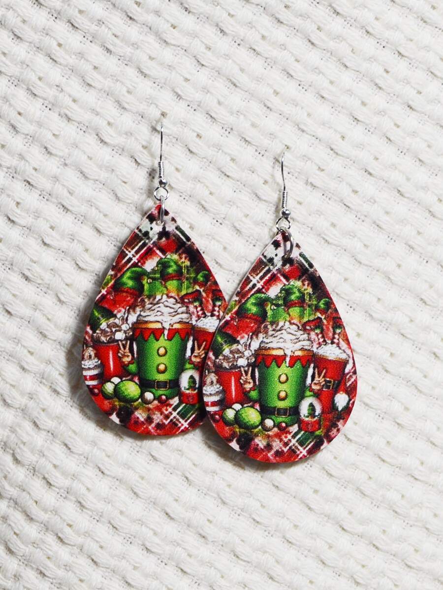 Hoa tai hình giọt nước giáng sinh - Nhiều màu - Xem 1