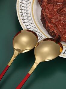 Juego De Cubiertos De Acero Inoxidable De 16 Uds Con Mango Cuadrado, En Caja De Regalo, Adecuado Para Reuniones Familiares, Restaurantes, Fiestas Y Bodas - Multicolor - Ver 3