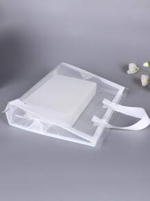 5/10/20/50入組透明禮品袋購物袋禮品包裝袋，生日派對、節日裝飾防水儲物 - 白色 - 查看 4