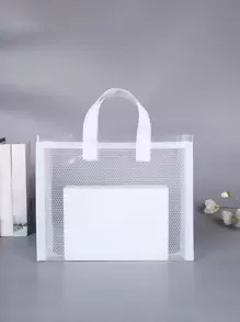 5/10/20/50入組透明禮品袋購物袋禮品包裝袋，生日派對、節日裝飾防水儲物 - 白色 - 查看 6