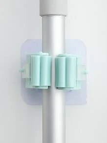 1pc Punch-free Random Color Mop Holder,Mop & Broom Storage Rack - Multicolor - View 4