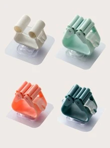 1pc Punch-free Random Color Mop Holder,Mop & Broom Storage Rack - Multicolor - View 6