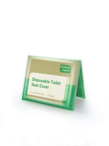 10pcs Disposable Toilet Seat Cover Type Travel Camping Hotel Bathroom Accessory Paper Waterproof Soluble Water Toilet Cover - White - View 3