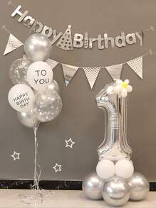 26入組標語圖案數字形狀小氣球 - 彩色 - 查看 1