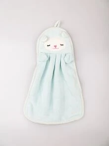 Cartoon Embroidered Washcloth - Green - View 2