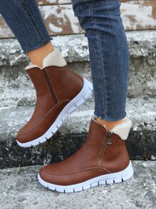 Giày đi Tuyết Nữ màu trơn Thể thao - màu nâu - Xem 2