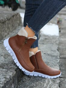 Giày đi Tuyết Nữ màu trơn Thể thao - màu nâu - Xem 3