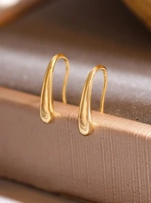 Hoa tai thiết kế hình giọt nước - Vàng - Xem 1