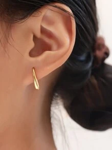 Hoa tai thiết kế hình giọt nước - Vàng - Xem 3