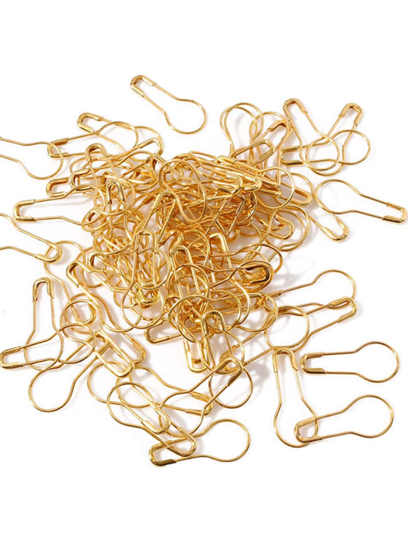 50个铁制DIY别针 - 金色 - 查看 1