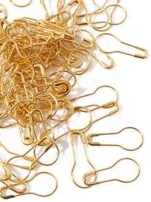 50个铁制DIY别针 - 金色 - 查看 2