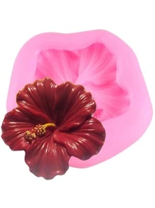1pc Flower Shaped DIY Silicone Mold - Pink - View 1