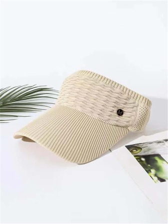 1 sombrero para el sol transpirable unisex con diseño calado para todas las estaciones, color beige