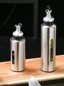 1 pieza de acero inoxidable Aceite Dispensador - Plateado - Ver 2