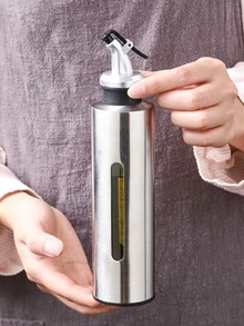 1 pieza de acero inoxidable Aceite Dispensador - Plateado - Ver 4