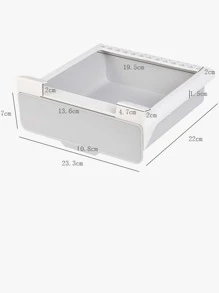 1 pieza Estante de almacenaje sin perforación montado en la pared escritorio - Gris - Ver 3