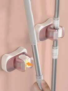 1 pieza Soporte de fregona sin perforación de color al azar - Multicolor - Ver 1