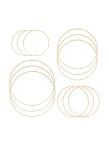 3 piezas Anillo de bambú interno - Beis - Ver 1