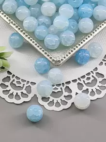 100 piezas Accesorio de joya DIY cuenta - Azul - Ver 2