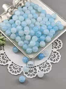 100 piezas Accesorio de joya DIY cuenta - Azul - Ver 3