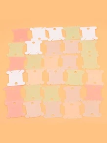 30入組隨機色塑膠十字繡纏繞板,簡約風素色塑膠線收納支架適用於縫紉 - 彩色 - 查看 3