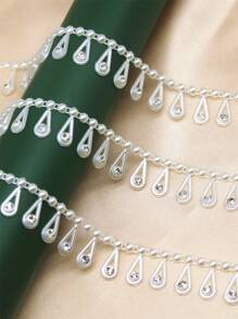 1pc Thiết kế giọt nước Tự làm bện - trắng - Xem 1