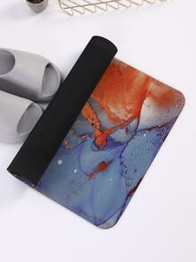 Alfombra de baño con estampado de mármol & de letra anti deslizante - Multicolor - Ver 2