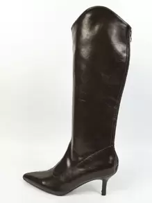 2025 New Fashion Pointed Toe Knee-High Riding Boots, High Heel Boots For Women, Goes Well With Coats In Autumn/Winter,Kitten Heel Boots,Party - Chocolate Brown - View 3