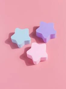 3pcs Star Shaped Makeup Sponge - Pink - View 2