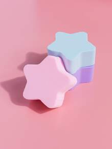 3pcs Star Shaped Makeup Sponge - Pink - View 3