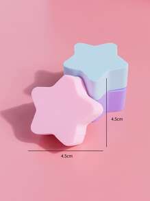 3pcs Star Shaped Makeup Sponge - Pink - View 4