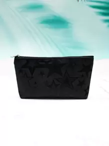 星星圖案化妝包，化妝袋化妝包護膚品包洗漱包裝箱，旅行必備郵輪必備宿舍必備，婚禮伴娘禮物，母親禮物，生日禮物，朋友和教師禮物，家居裝飾，浴室客廳臥室裝飾，浴室組織者，珠寶組織者，潤唇油組織者，指甲油組織者，儲物化妝品組織者，化妝盒 - 黑色 - 查看 1