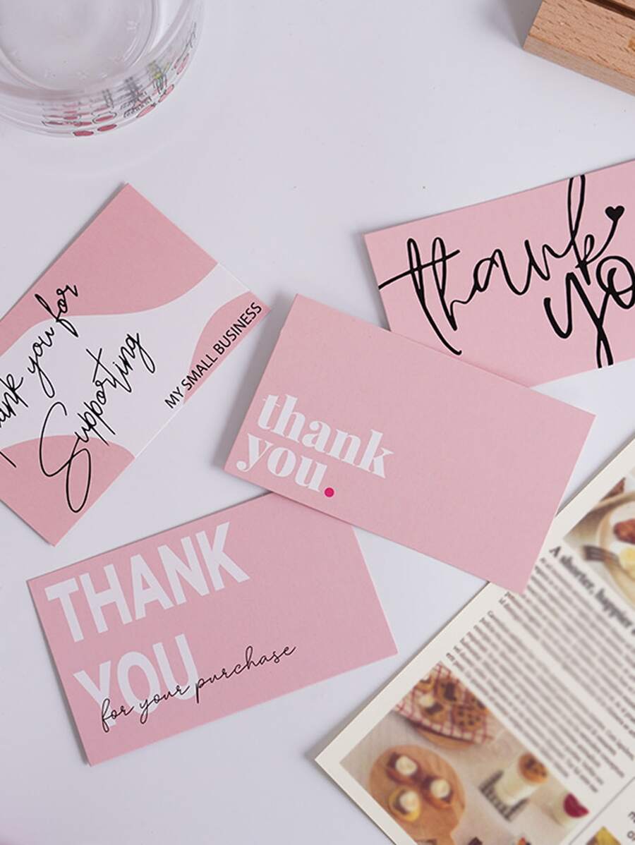 50 件标语图案随机礼品包装标签，纸质礼品卡，适合情人节节日派对 - 彩色 - 查看 1