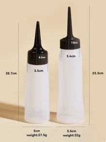 2pcs Empty Hair Dye Applicator Bottle - White - View 6