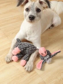 1只小/中型寵物玩具,玉米絨布磨牙驢子造型,配有聲音,僅適用於寵物