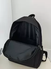 蝴蝶狼疮意识丝带旅行背包，男女轻便电脑笔记本电脑包背包蝴蝶图案经典背包，大学学校包，学校背包，学校用品，书包，学校书包，大背包，大容量，便携，轻便，适合青少年女孩、女士、大学生、男孩和男人、白领工作者，非常适合返校、开学第一天、中学、高中、大学、时尚蝴蝶包 - 黑色 - 查看 4